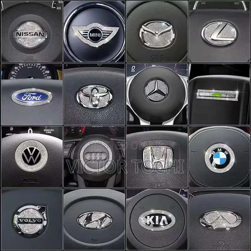 Crystal Steering Wheel Airbag Logo Coating