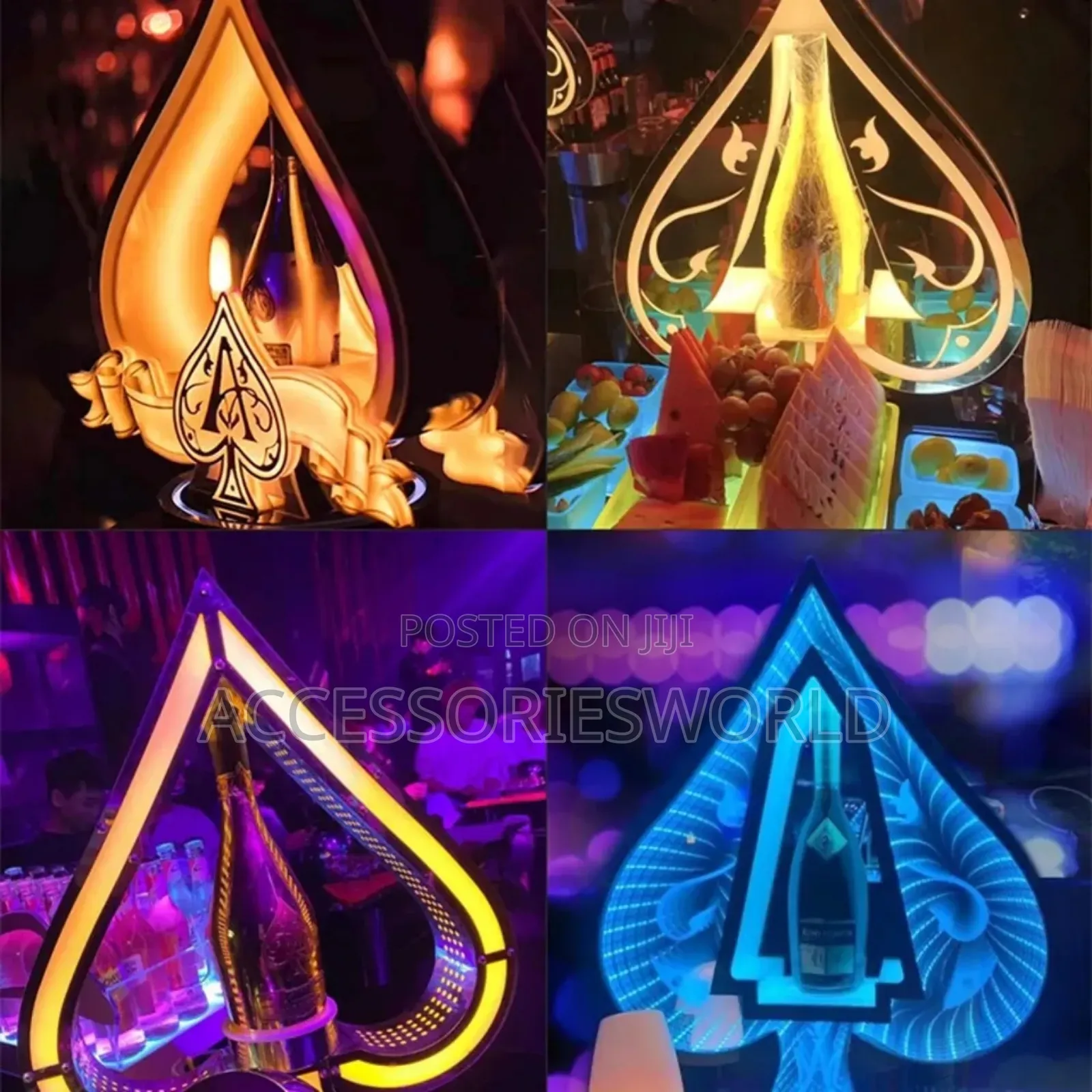 Rechargeable Acrylic Champagne Glorifier Display LED Ace