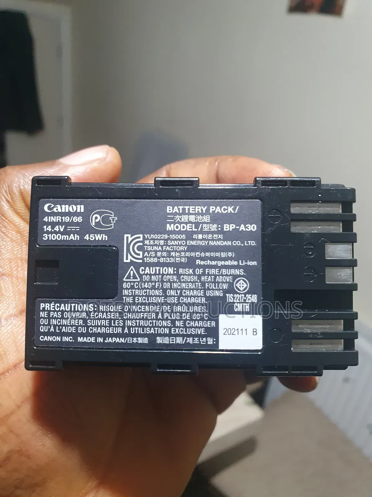 Canon BP-A30 3100mah For C300 Ii C500, C200, XF705 Etc