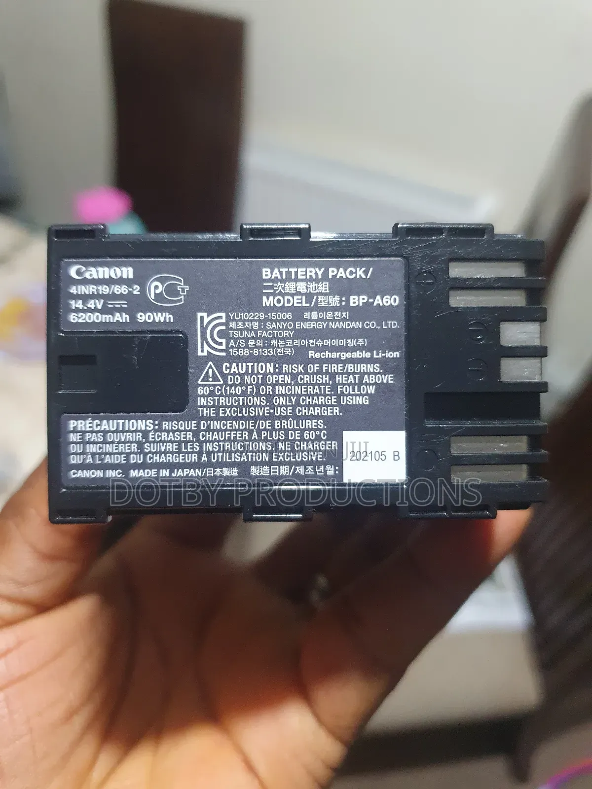 Canon BP-A60 6200mah 90wh for C200, C300 Ii, C500, C70