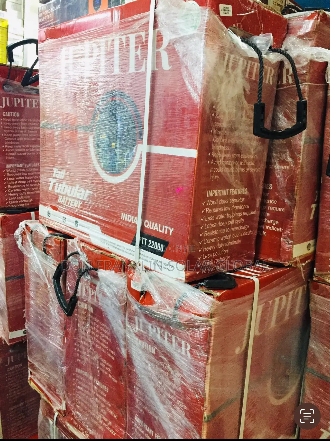 220ah Jupiter Tall Tubular Inverter Battery 