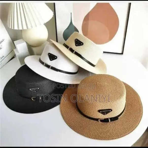 Quality Prada Boater Straw Hat