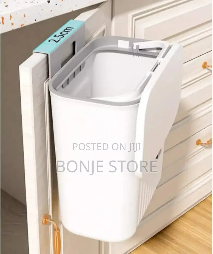 Hanging Trash Can With Lid Kitchen Bathroom Hangin Waste Bin