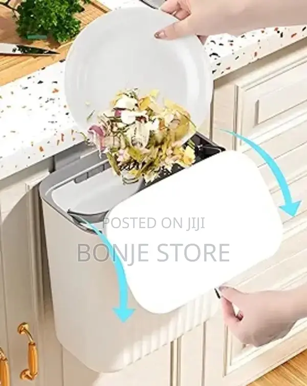 Hanging Trash Can With Lid Kitchen Bathroom Hangin Waste Bin