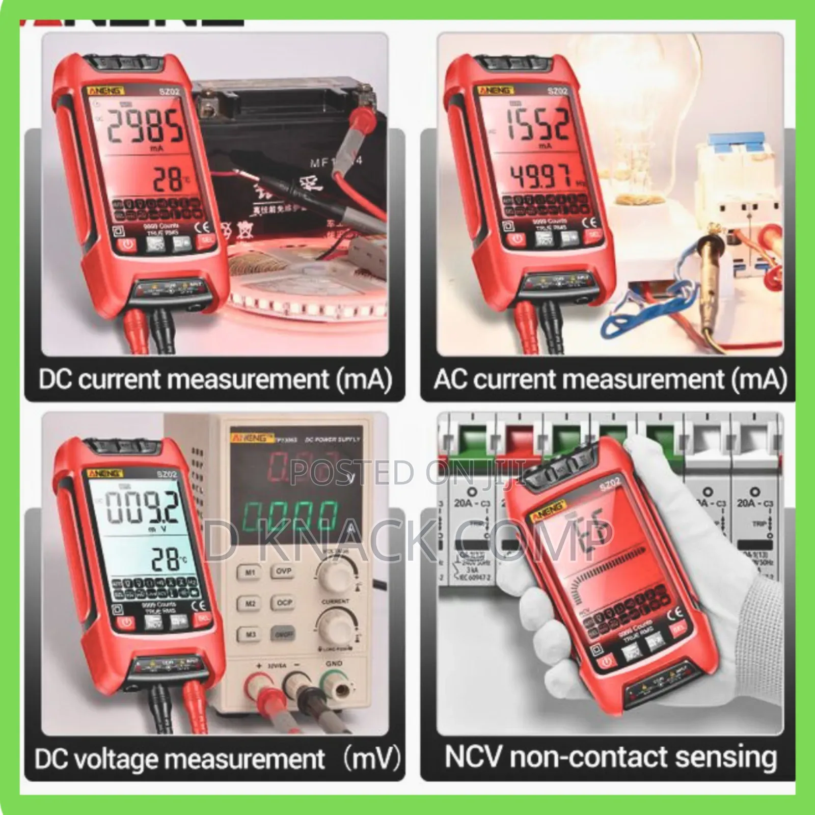 Sz02 Smart Digital Multimeter Auto Range 9999 Counts