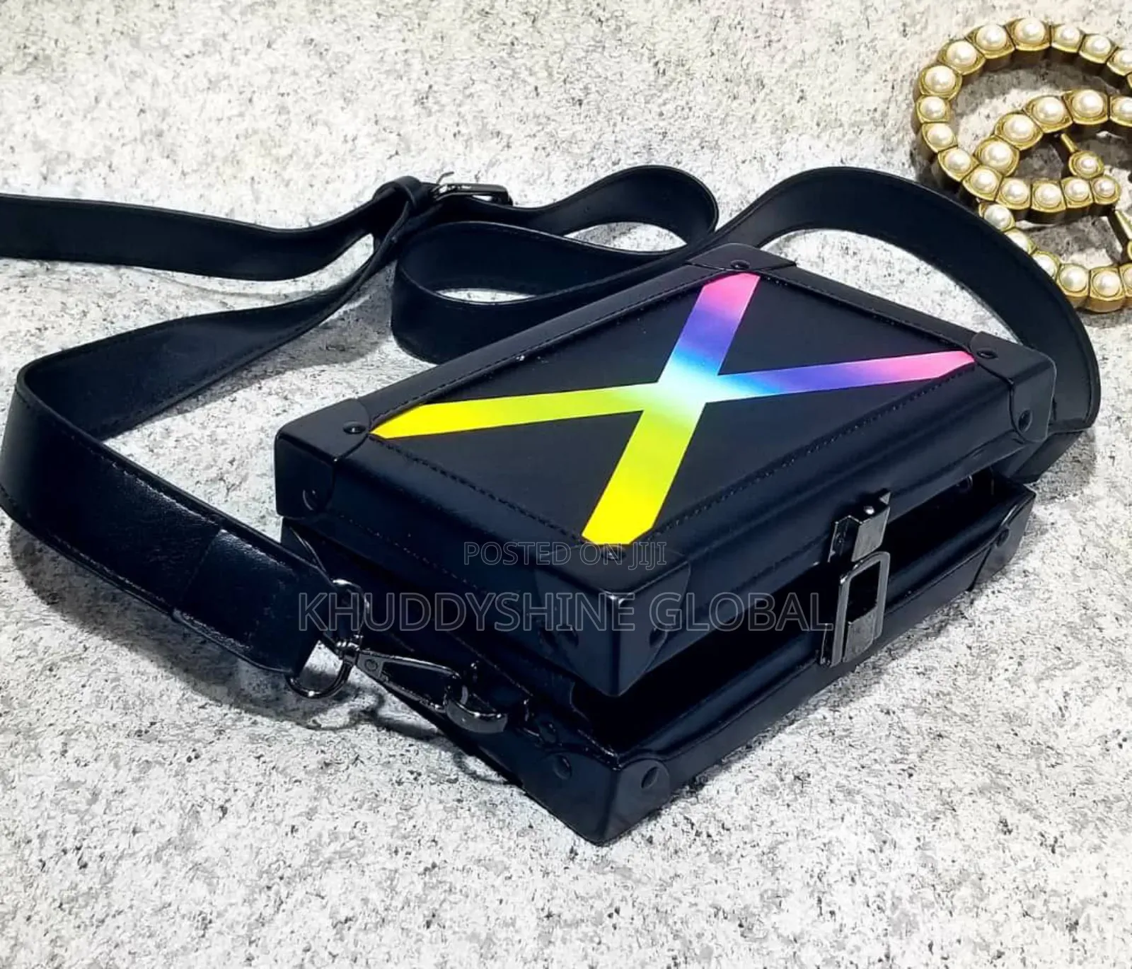 Louis Vuitton Soft Trunk Taiga Black/Rainbow