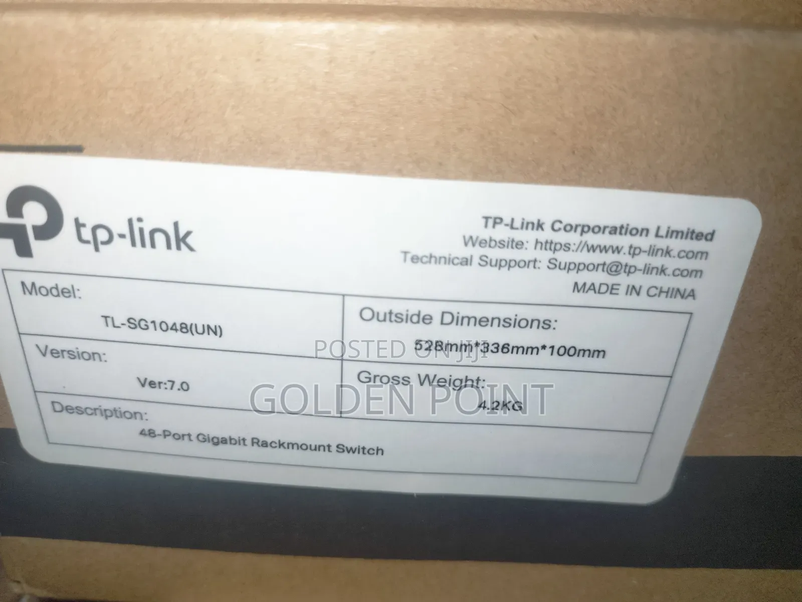 48-Port Rackmount Tp -Link Switch Tl-Sg1048