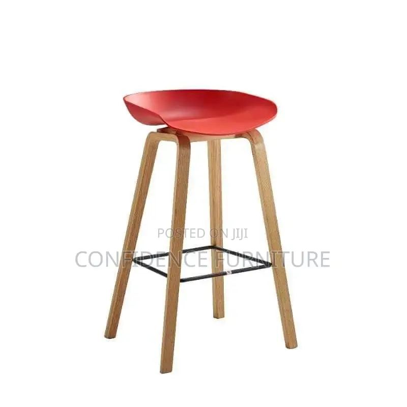 Long Wooden Bar Stool