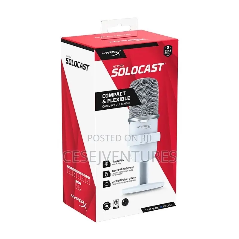 Hyperx Solocast Condenser Mic for Games Content Creation