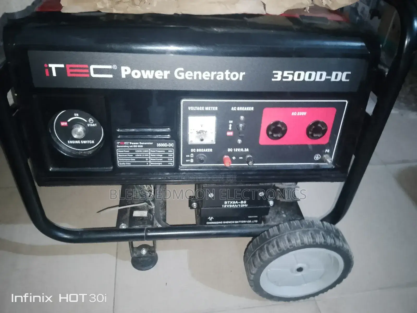 Itec Power GENERATOR 100 Percent Cooper Coil Wire 5kva