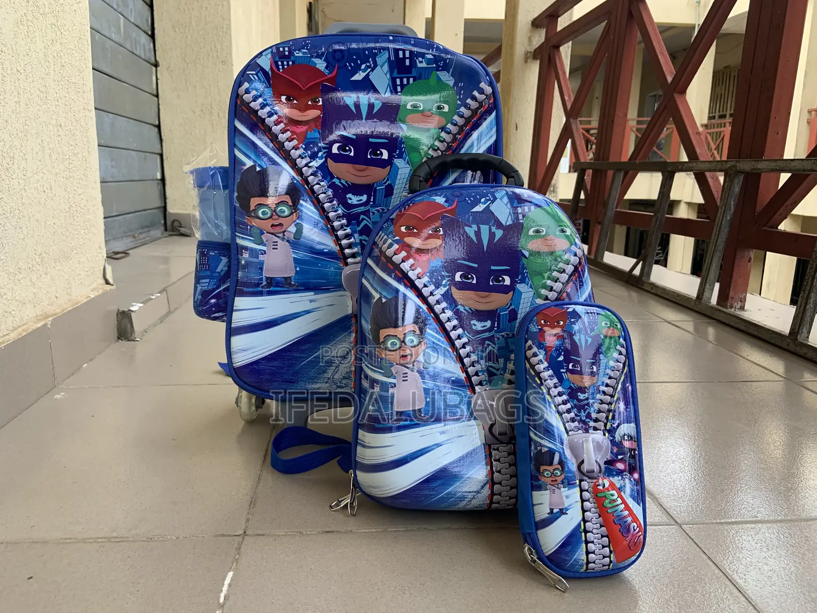 4n1 Kids Carton Character School Bag With Trolley