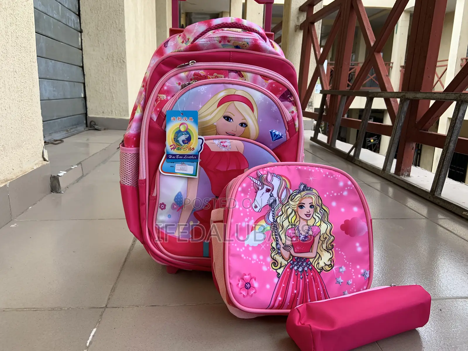 3n1 Kids Carton Character School Bag With Trolley