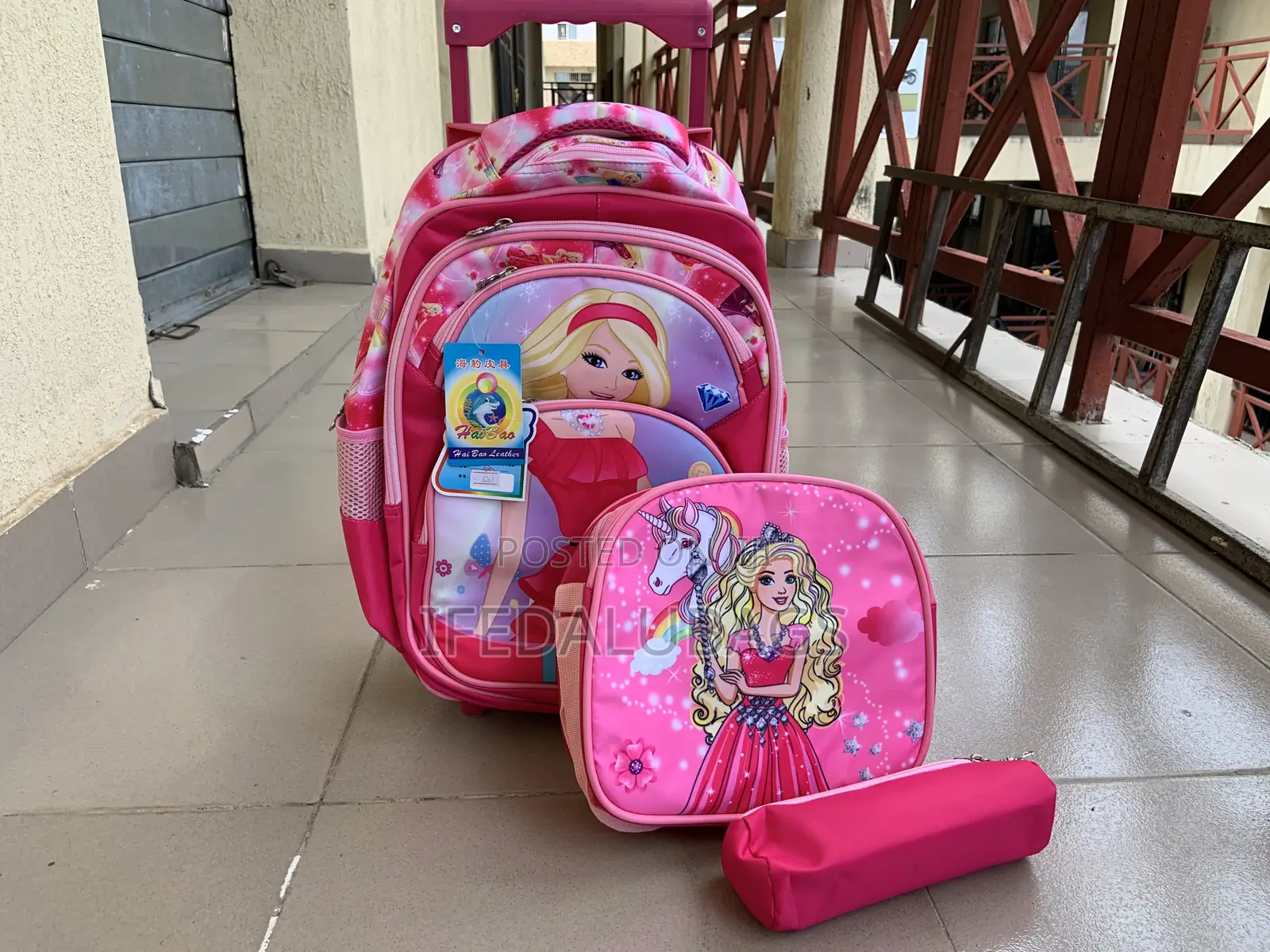 3n1 Kids Carton Character School Bag With Trolley