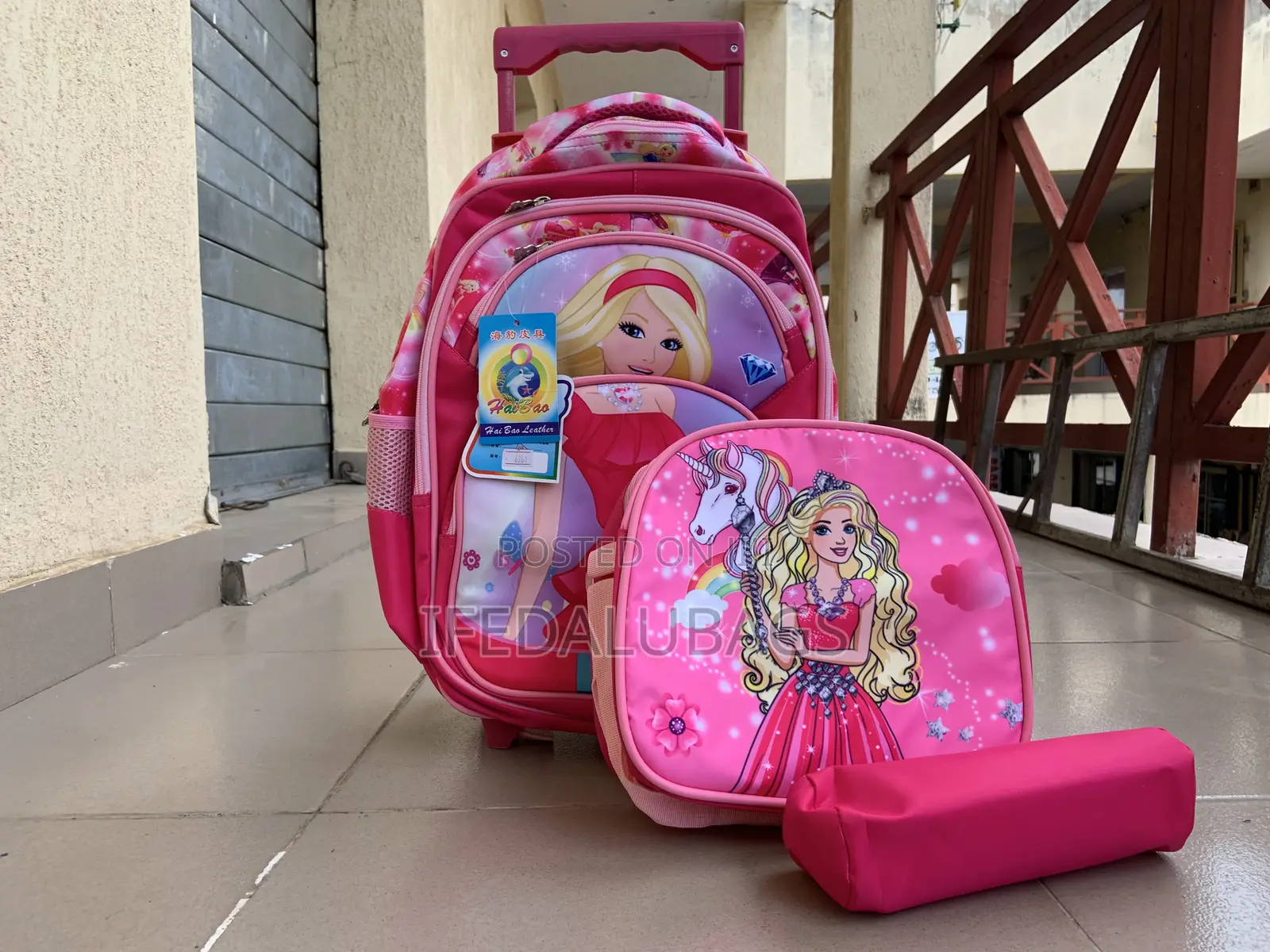 3n1 Kids Carton Character School Bag With Trolley