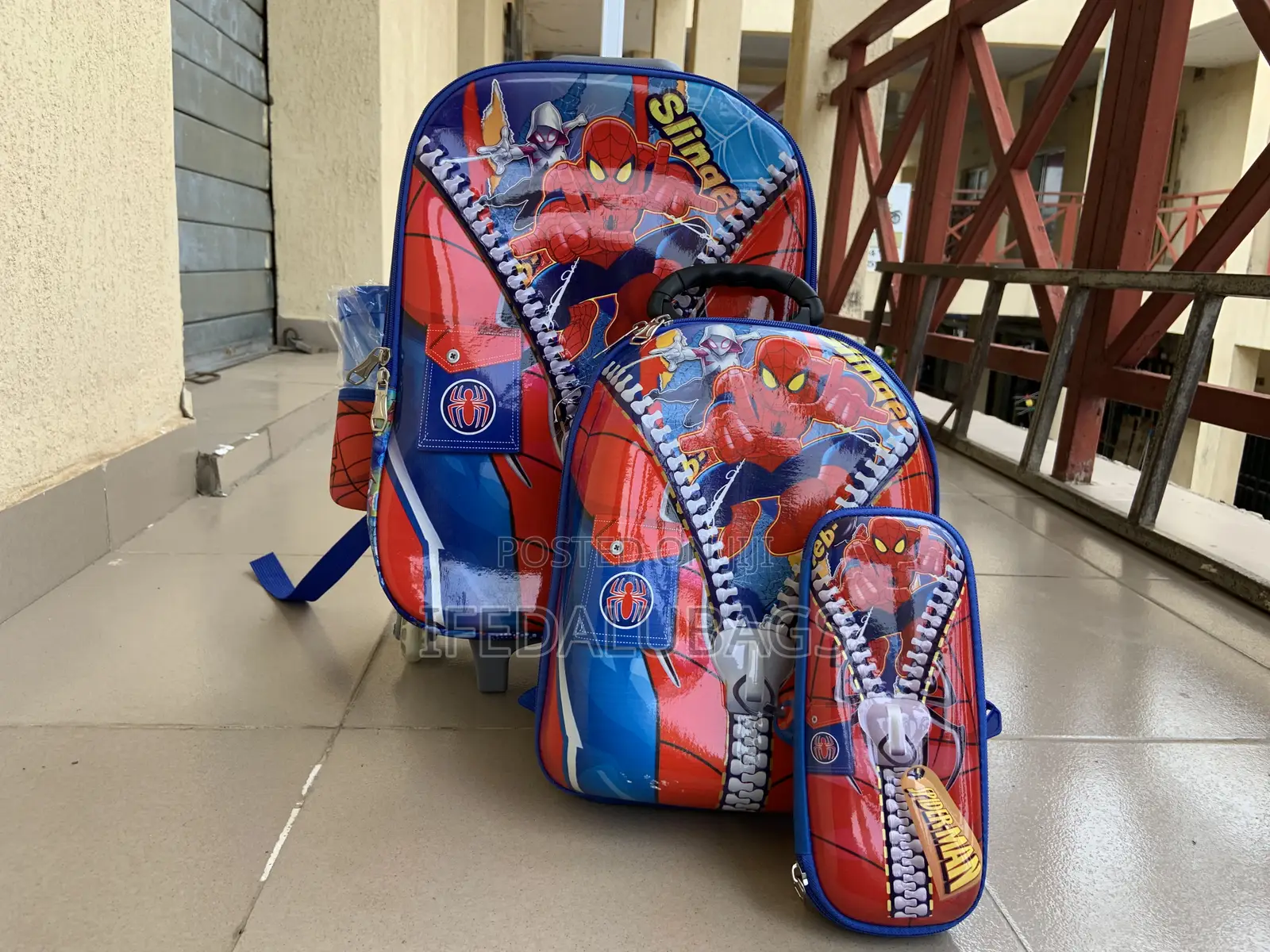 4n1 Kids Carton Character Trolley School Bag