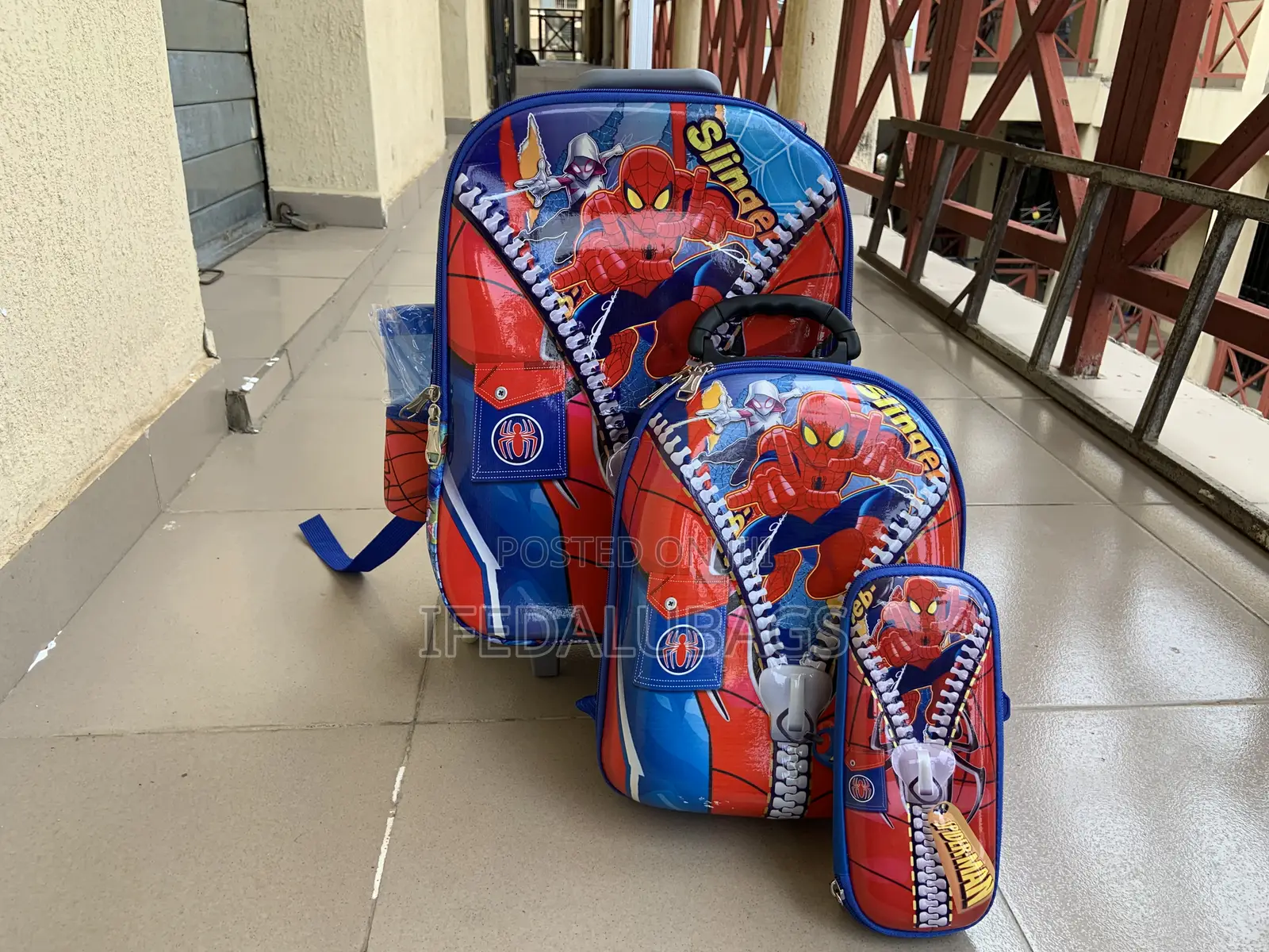 4n1 Kids Carton Character Trolley School Bag