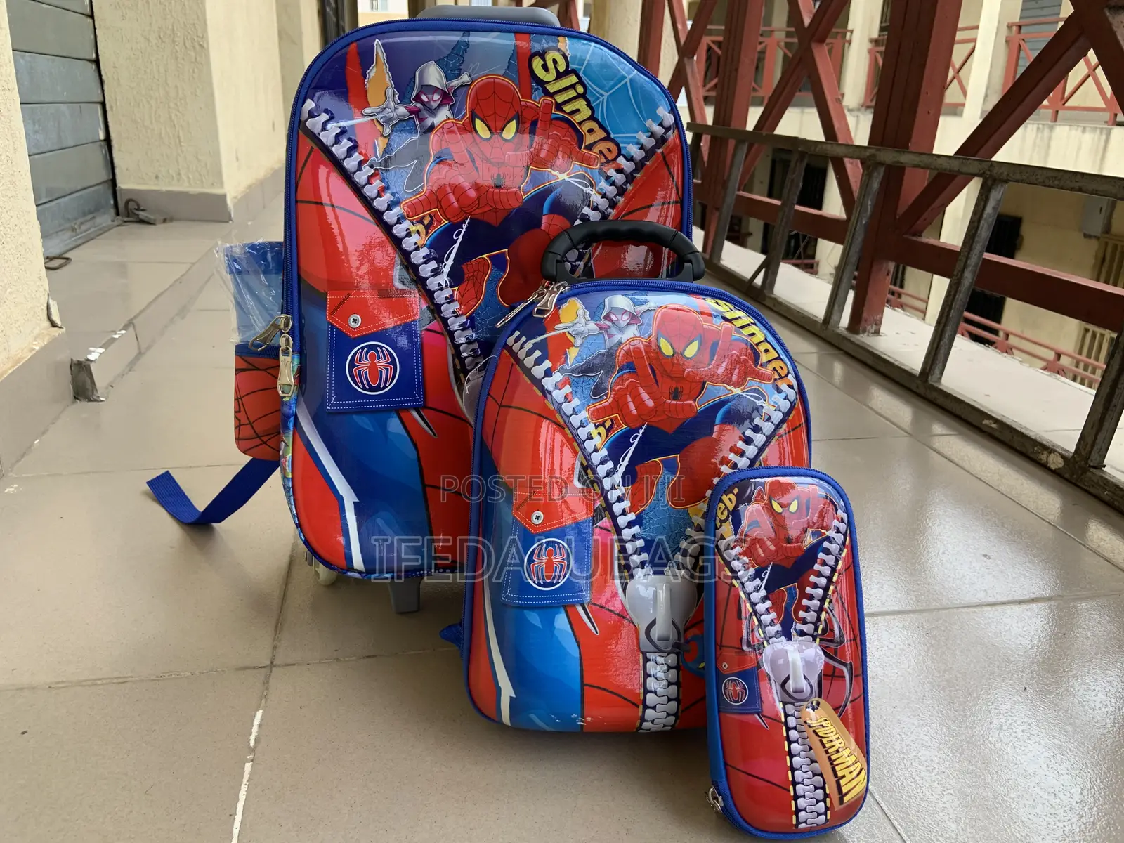 4n1 Kids Carton Character Trolley School Bag