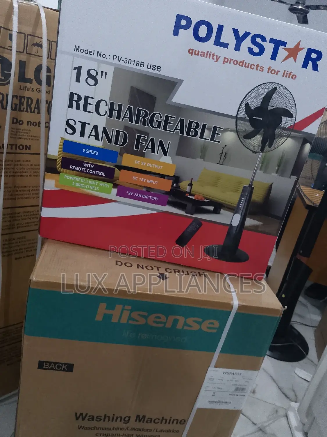 High Efficiency Blades Polystar Rechargeable Fan