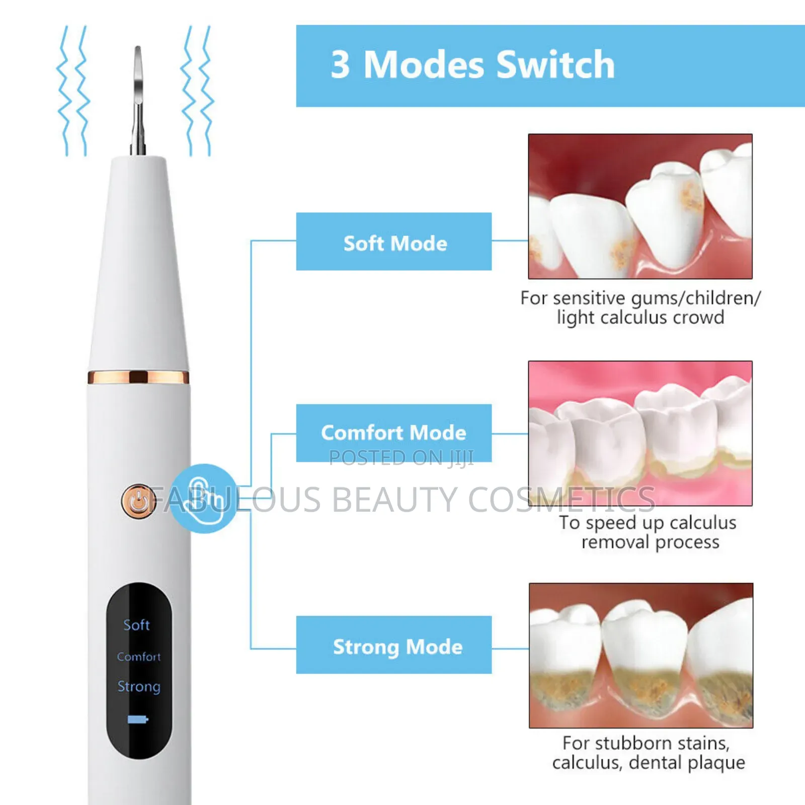 Dental Calculus Scaler Electric Sonic Oral Teeth Tart