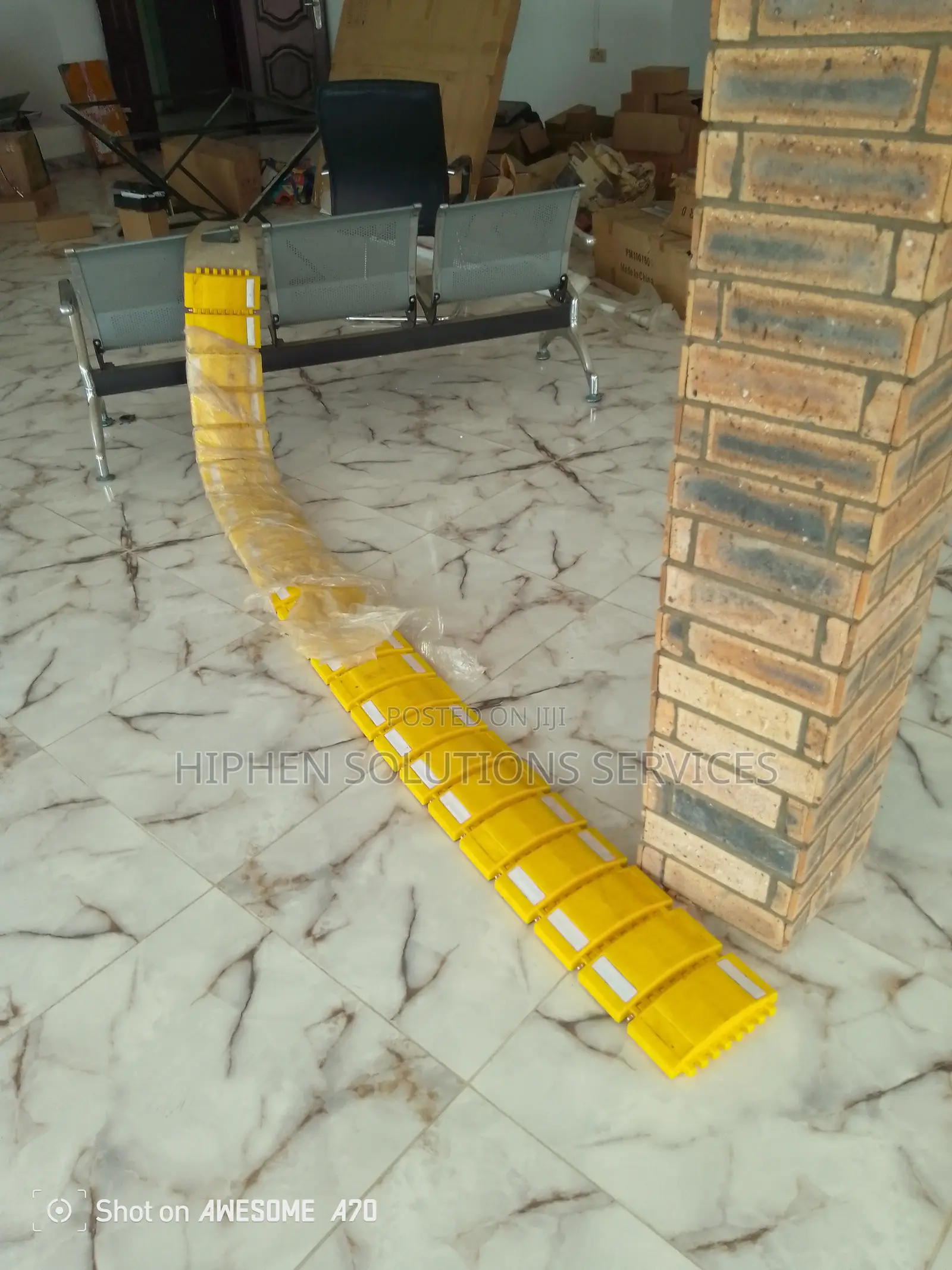Portable Yellow Speed Bump