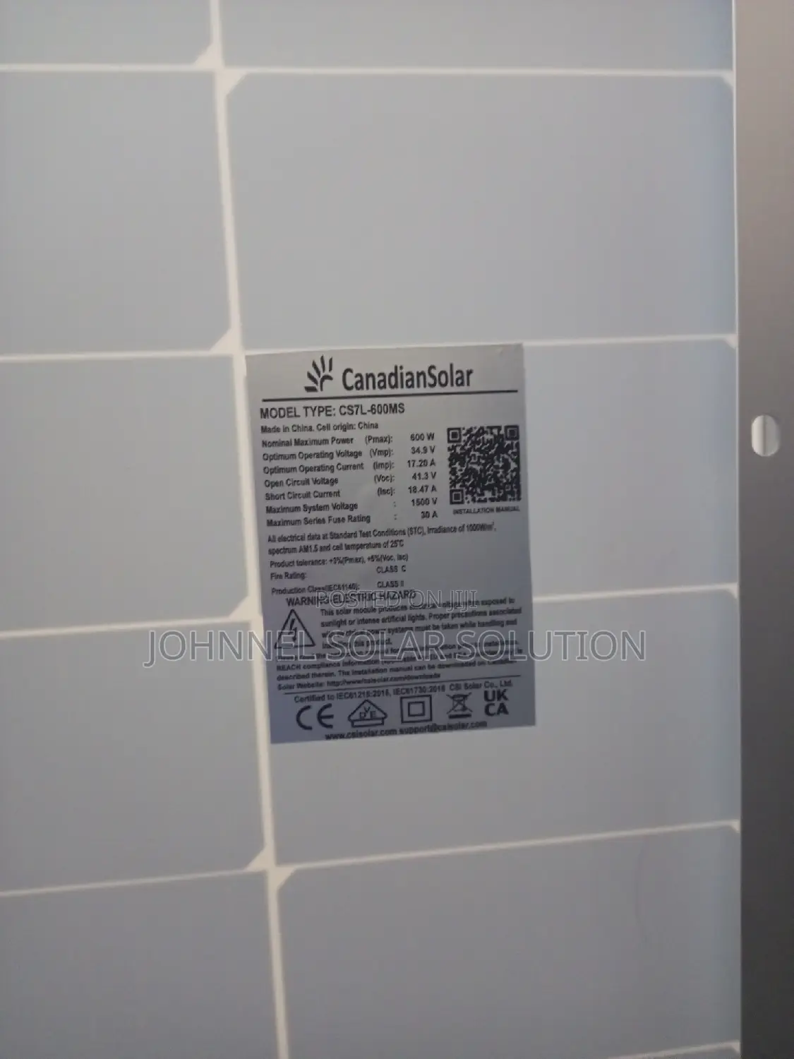 600watt 120C Canadian Solar Panel