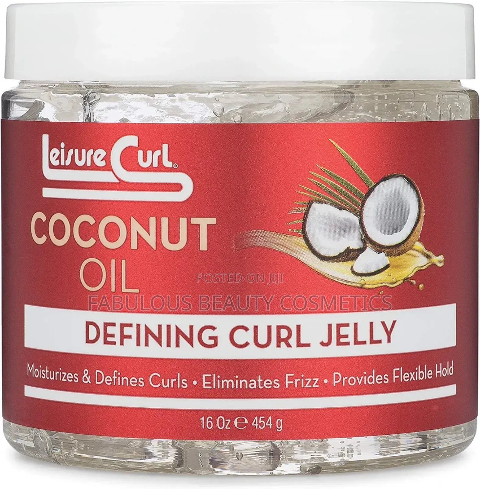 Coconut Oil Defining Curl Jelly, 16 Oz for Moisturizes