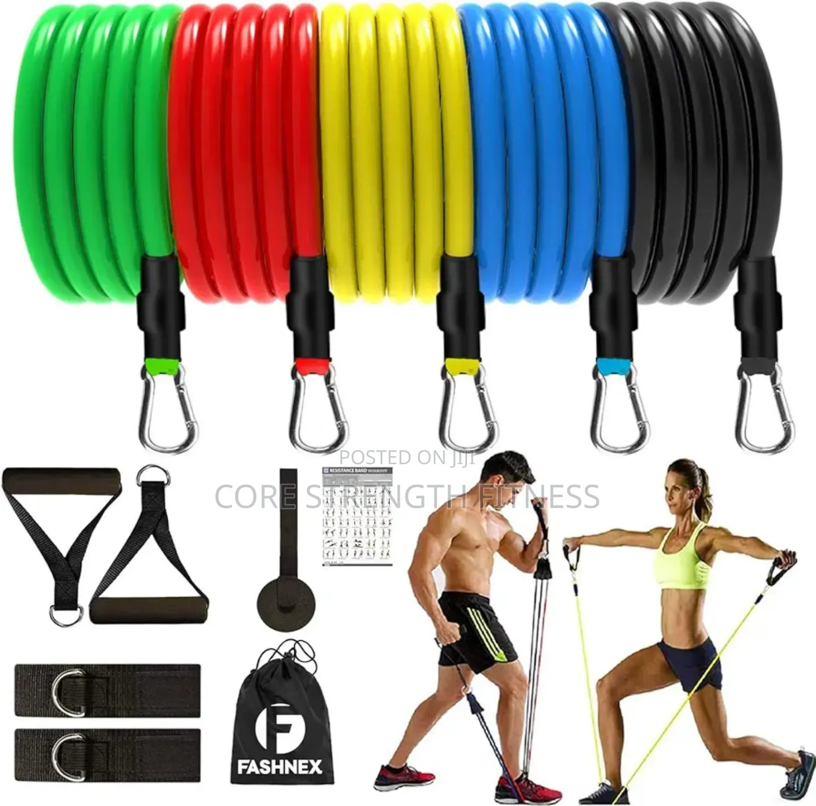 Latex Multi Purpose Resistance Band With Door Hanger