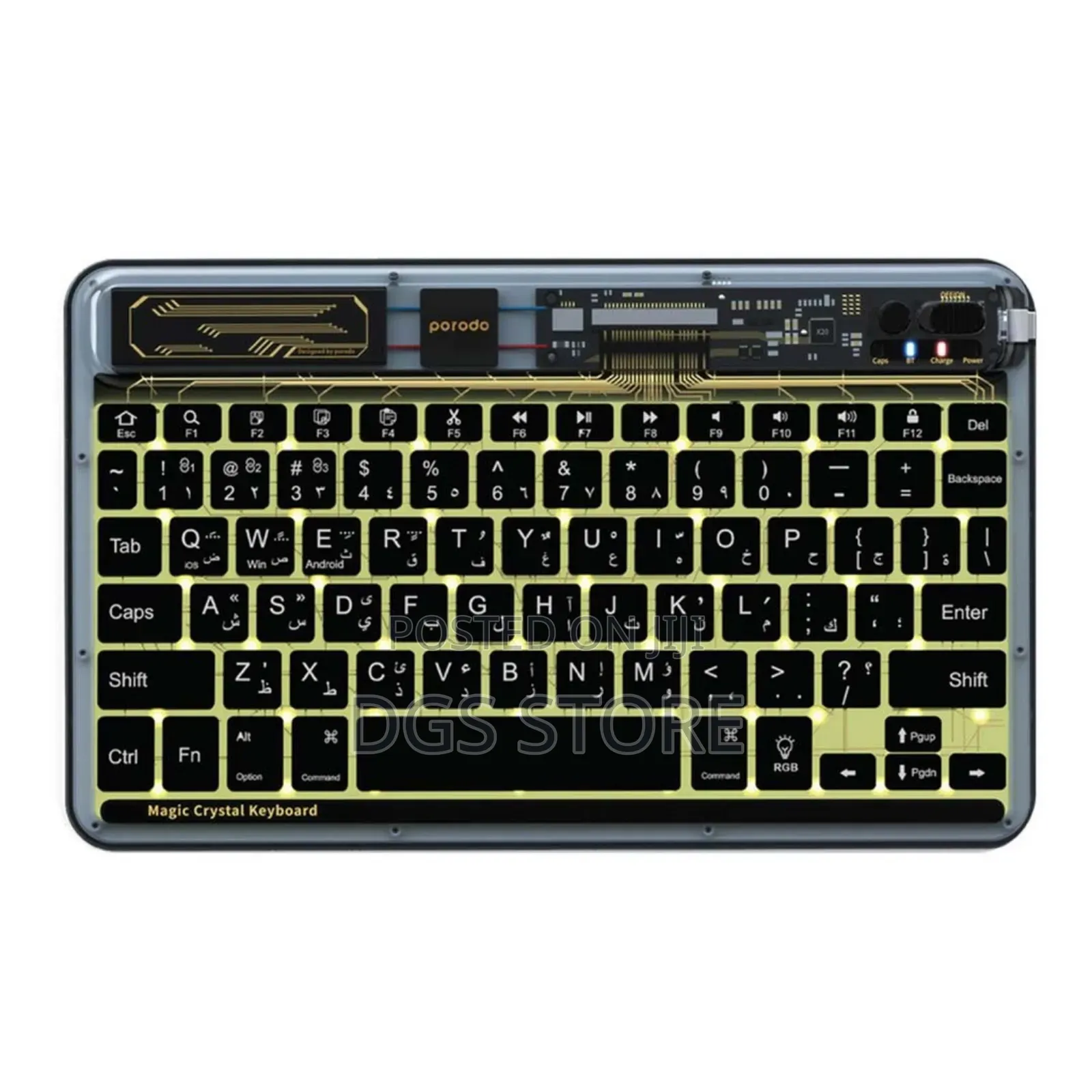 Porodo Crystal Shell Ultra Slim Wireless Keyboard