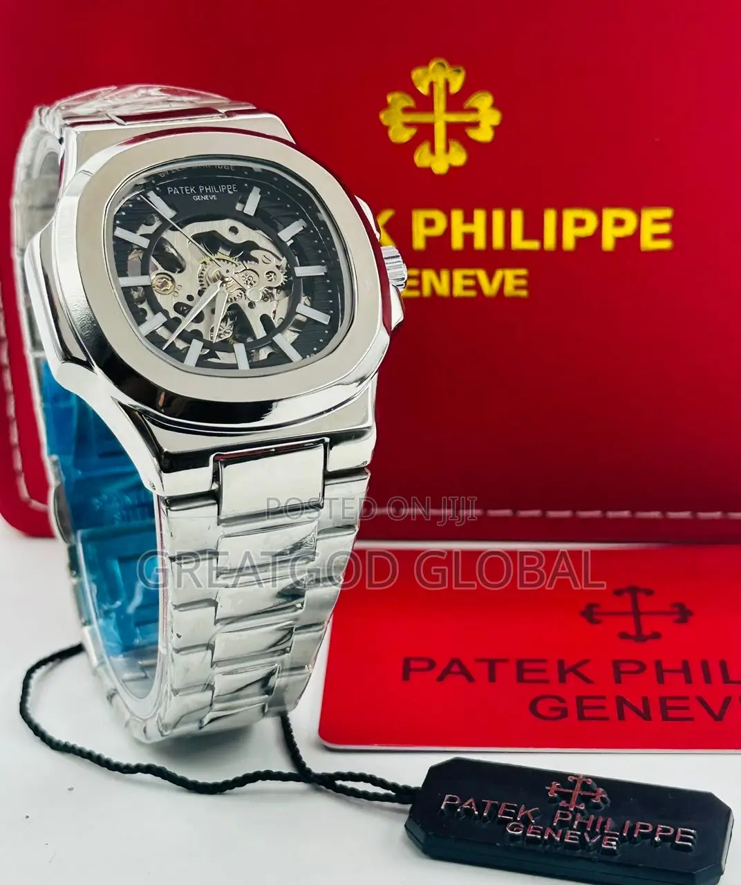 Automatic PATEK Philip Wristwatch Silver With Brand Box