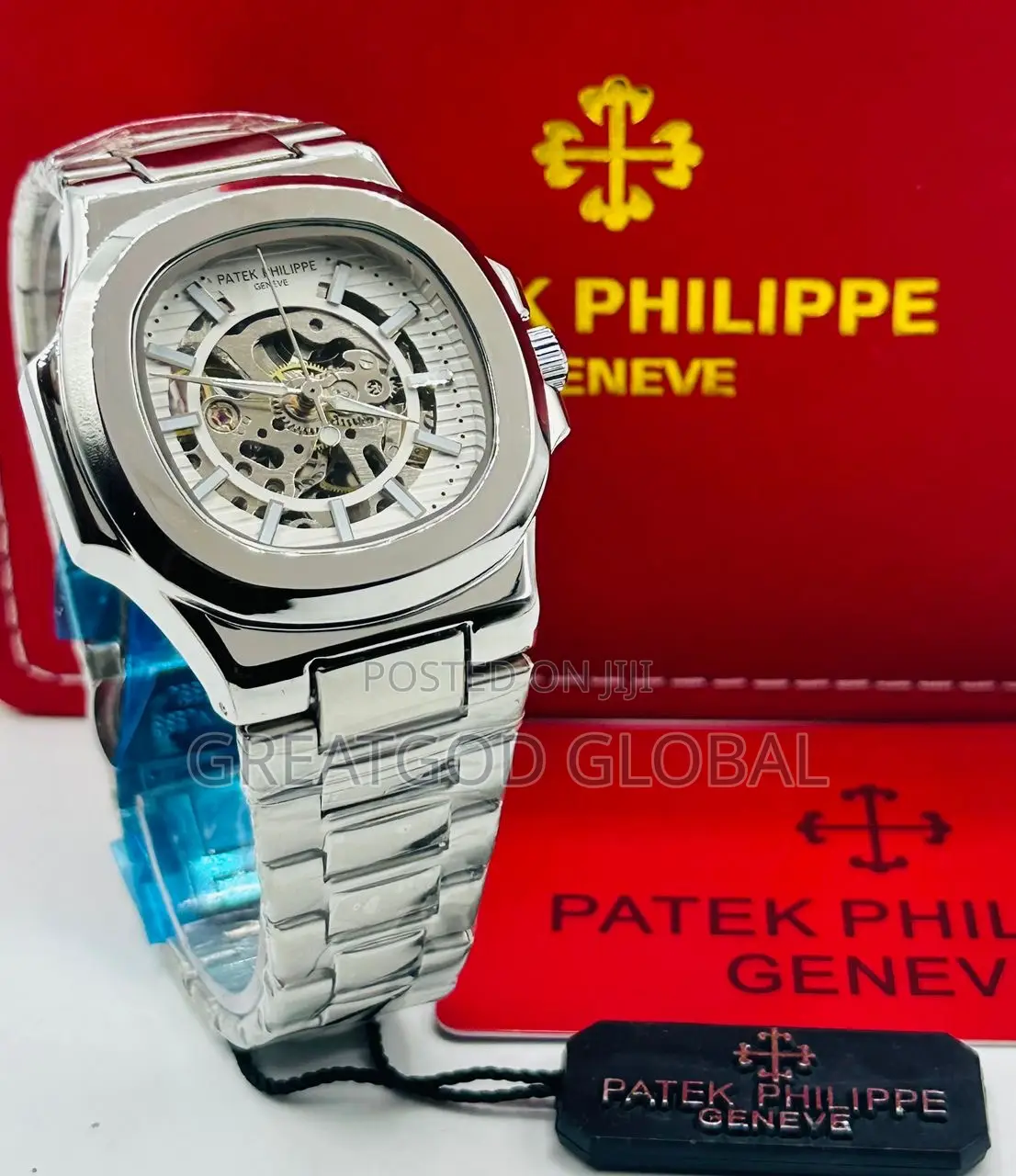Automatic PATEK Philip Wristwatch Silver With Brand Box