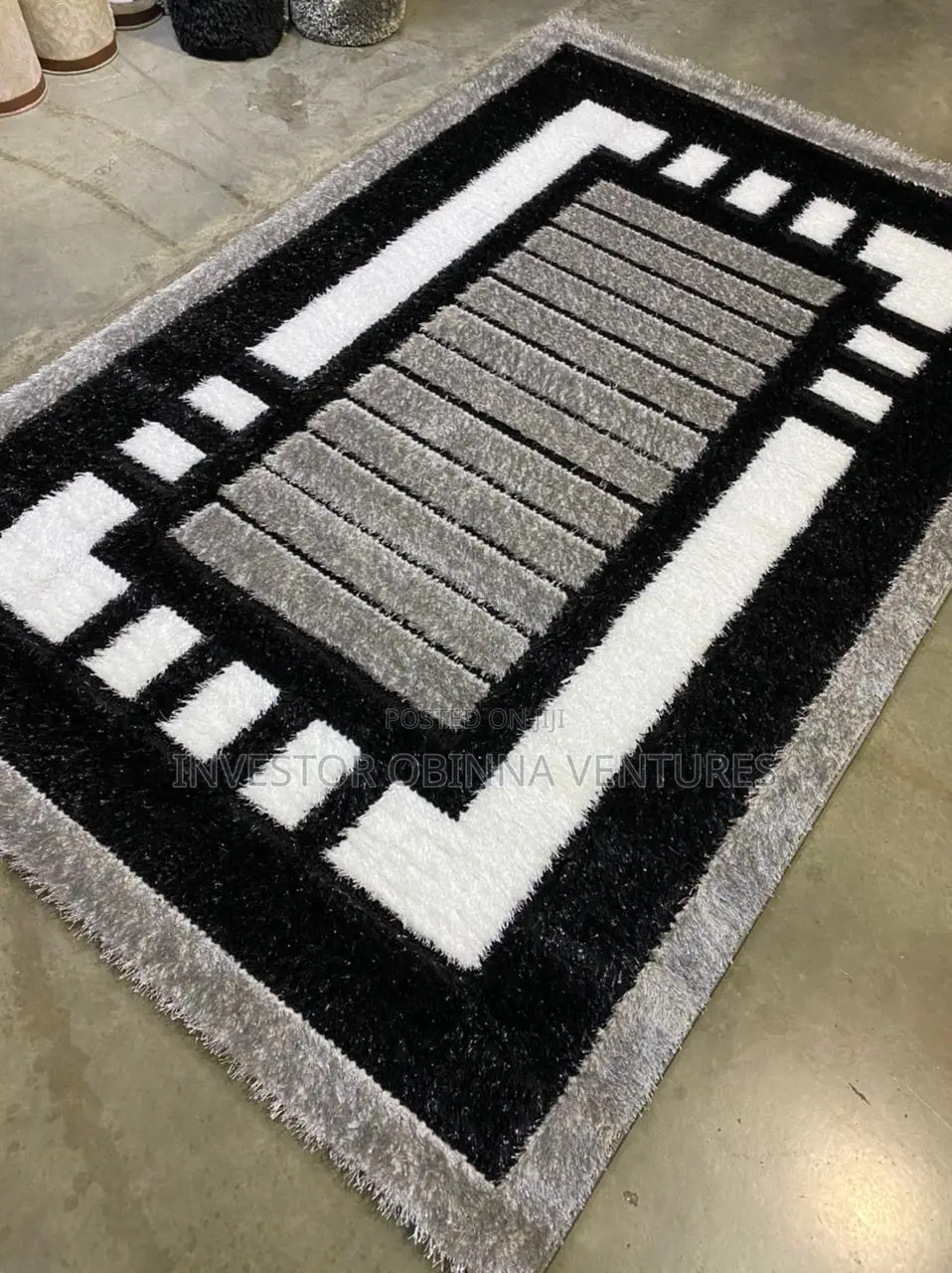 Turkish Fluffy Center Rug- 4by6ft, 5by7ft