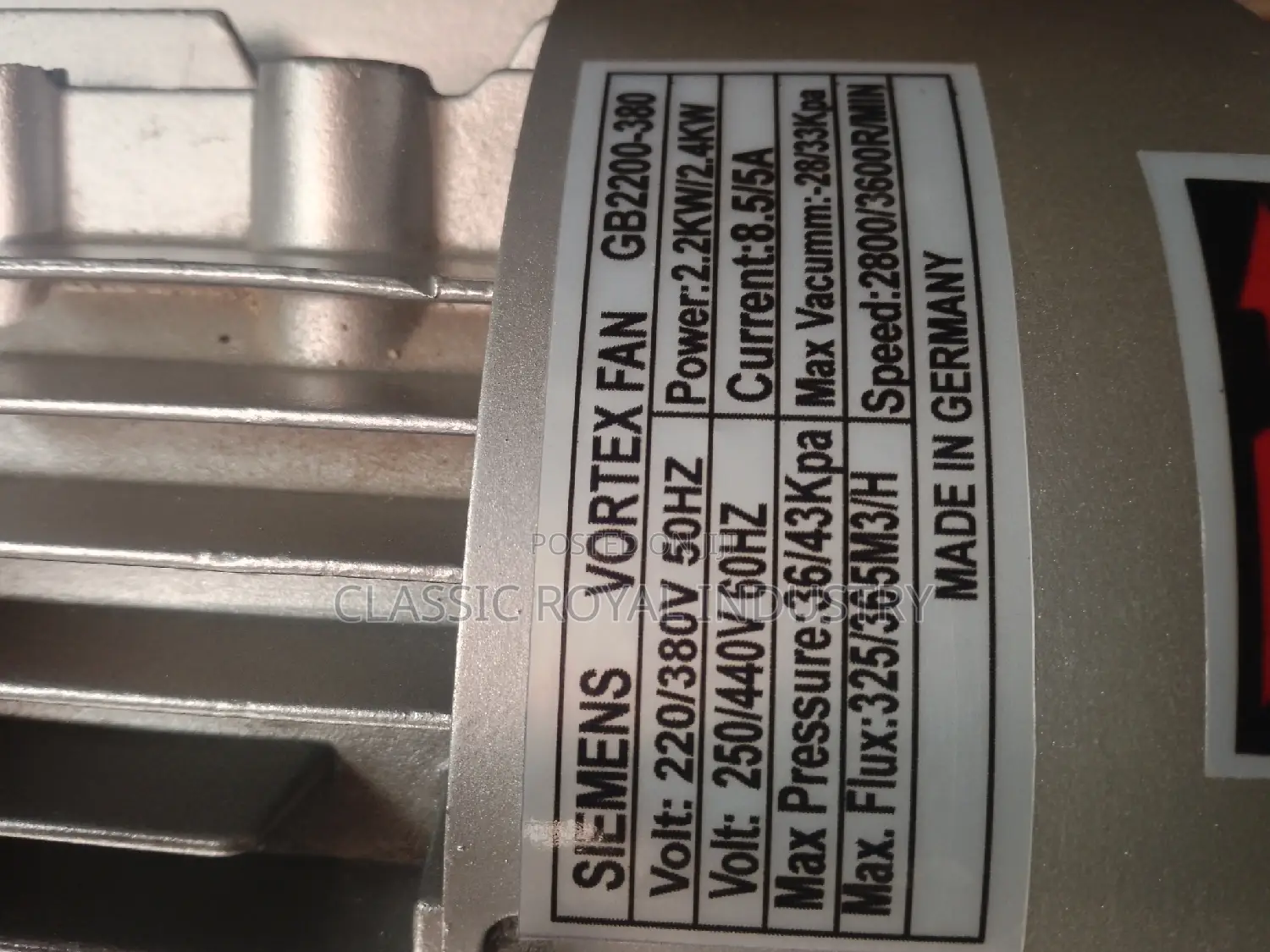 Brand New Industrial Exhaust Blower 2.2 Kw