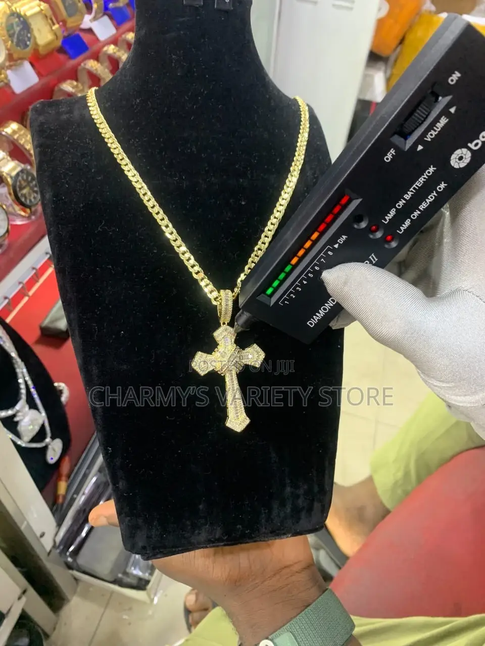Cross Iced Out Chain Necklace