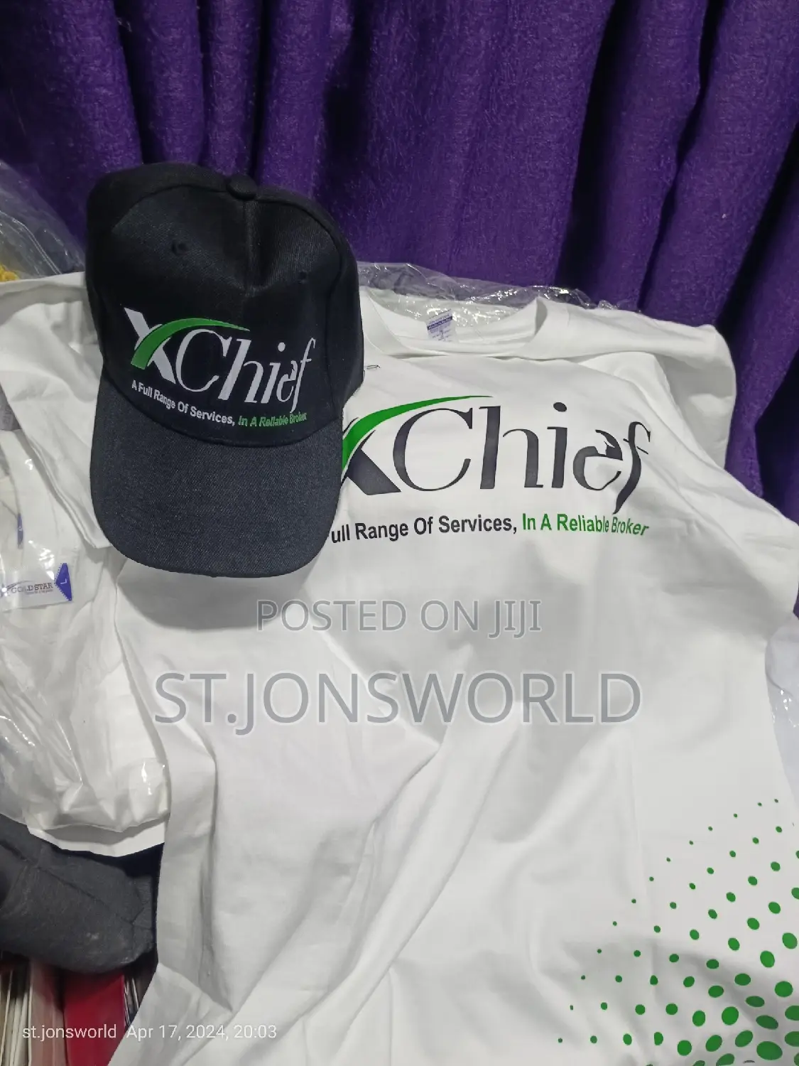 Branded Polo, T-Shirt and Cap