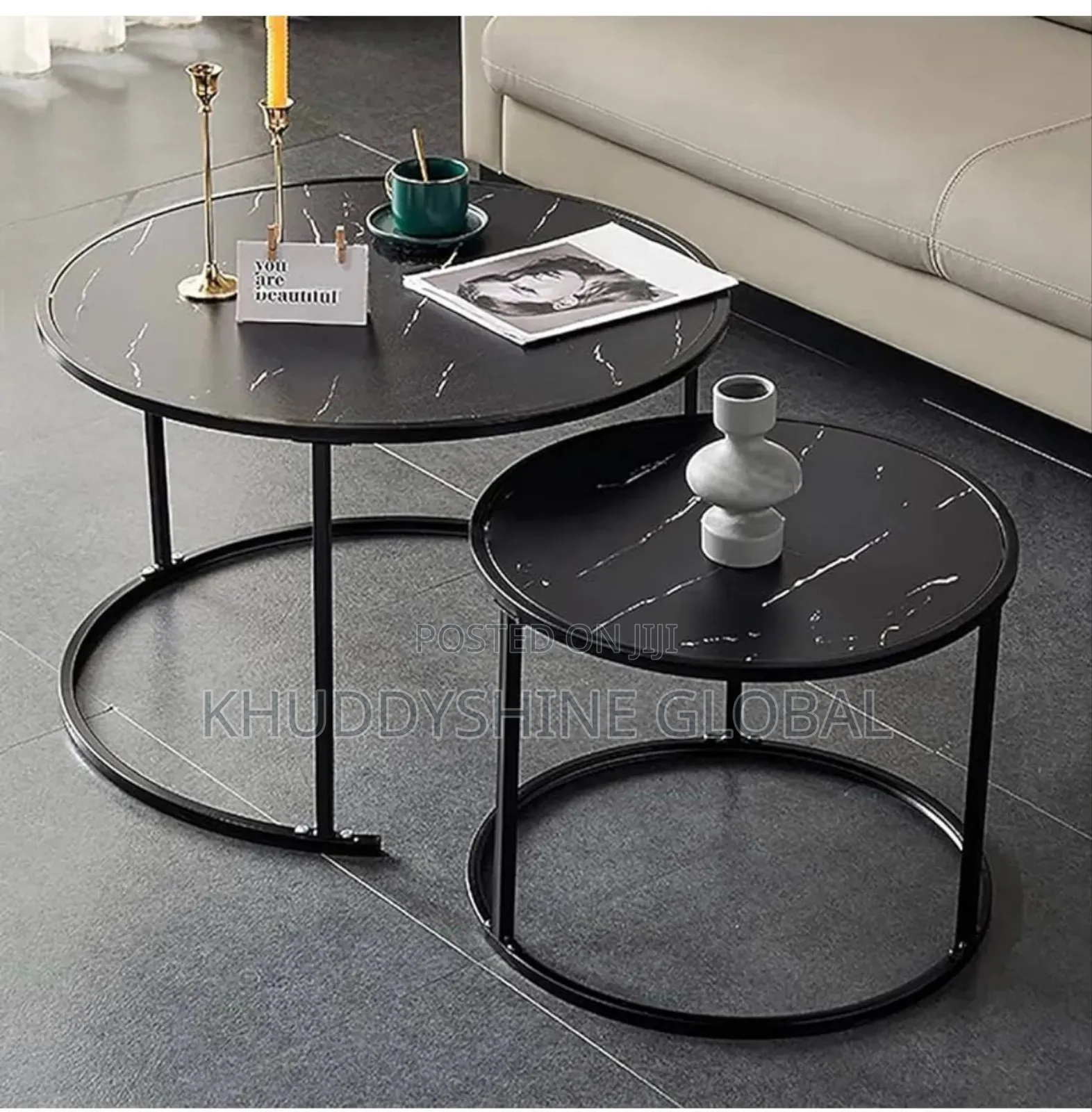 2pcs Nordic Center Table (Black)