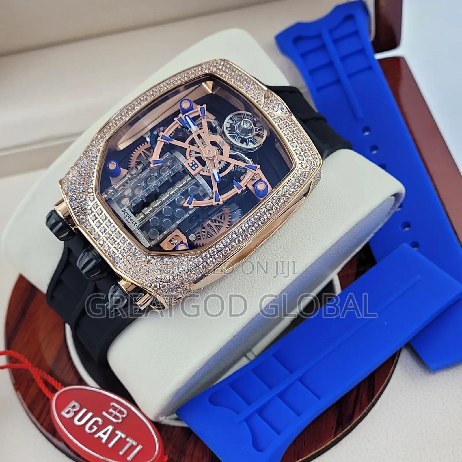 *Jacob Co Bugatti Full Head Stone With Extra Strap