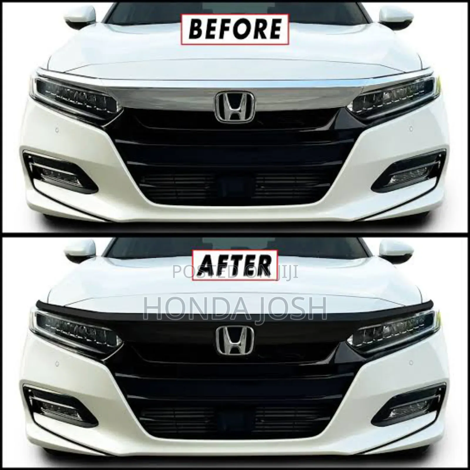 Upper Front Grille 2018/2020 Honda Accord (Glossy Black)
