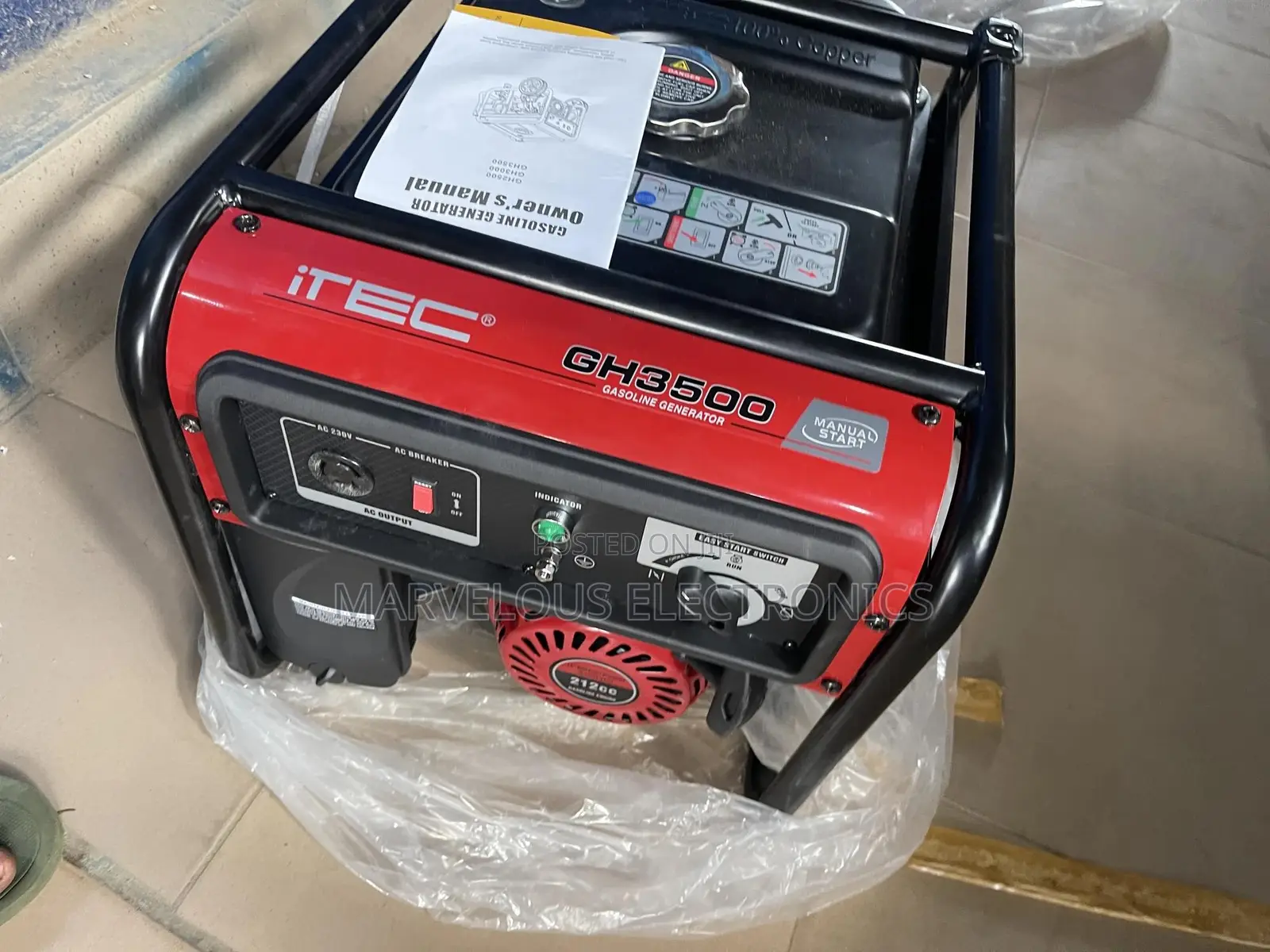 Brand New Full Copper ITEC Generator Low Fuel Consumption