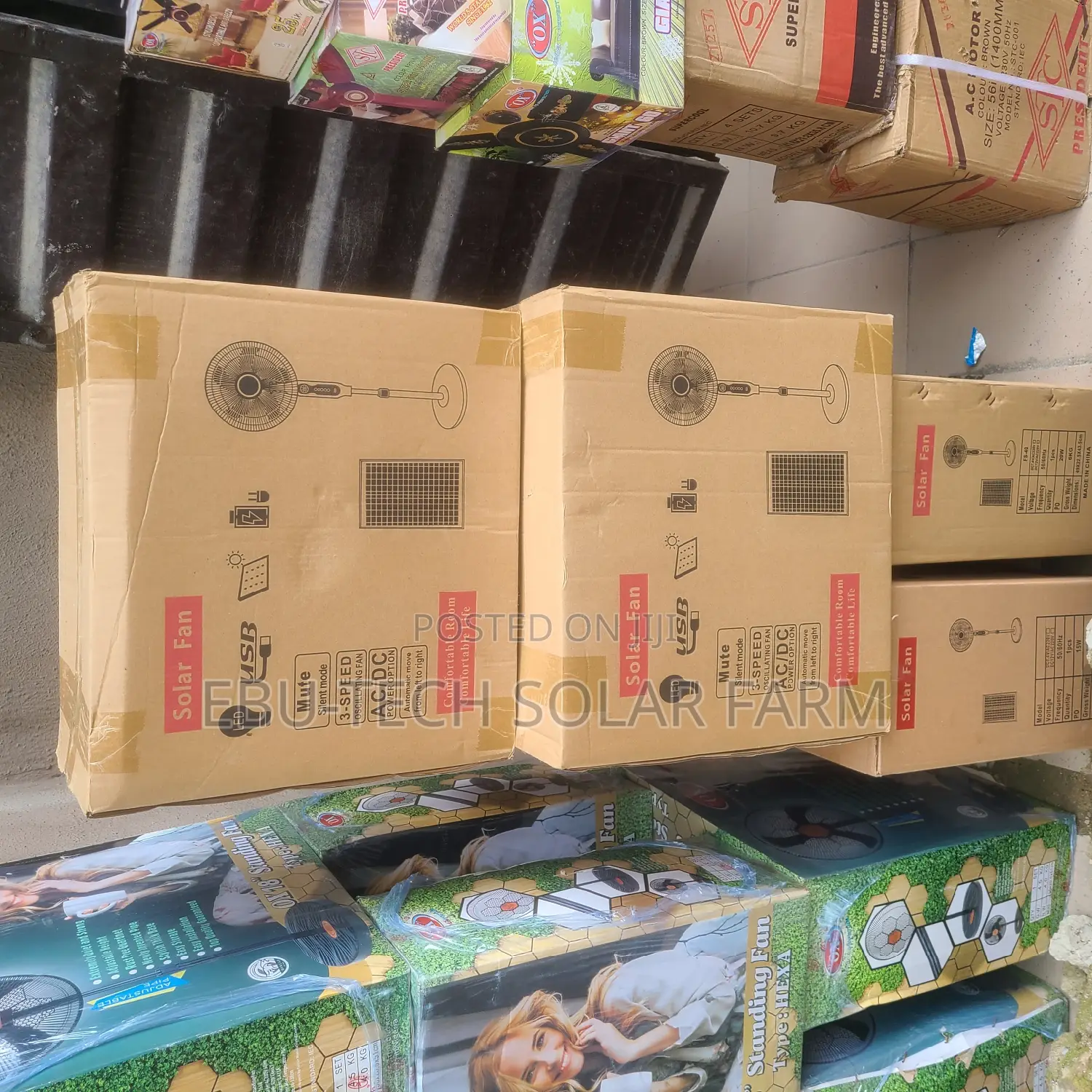 Solar Rechargeable Fan 16inches