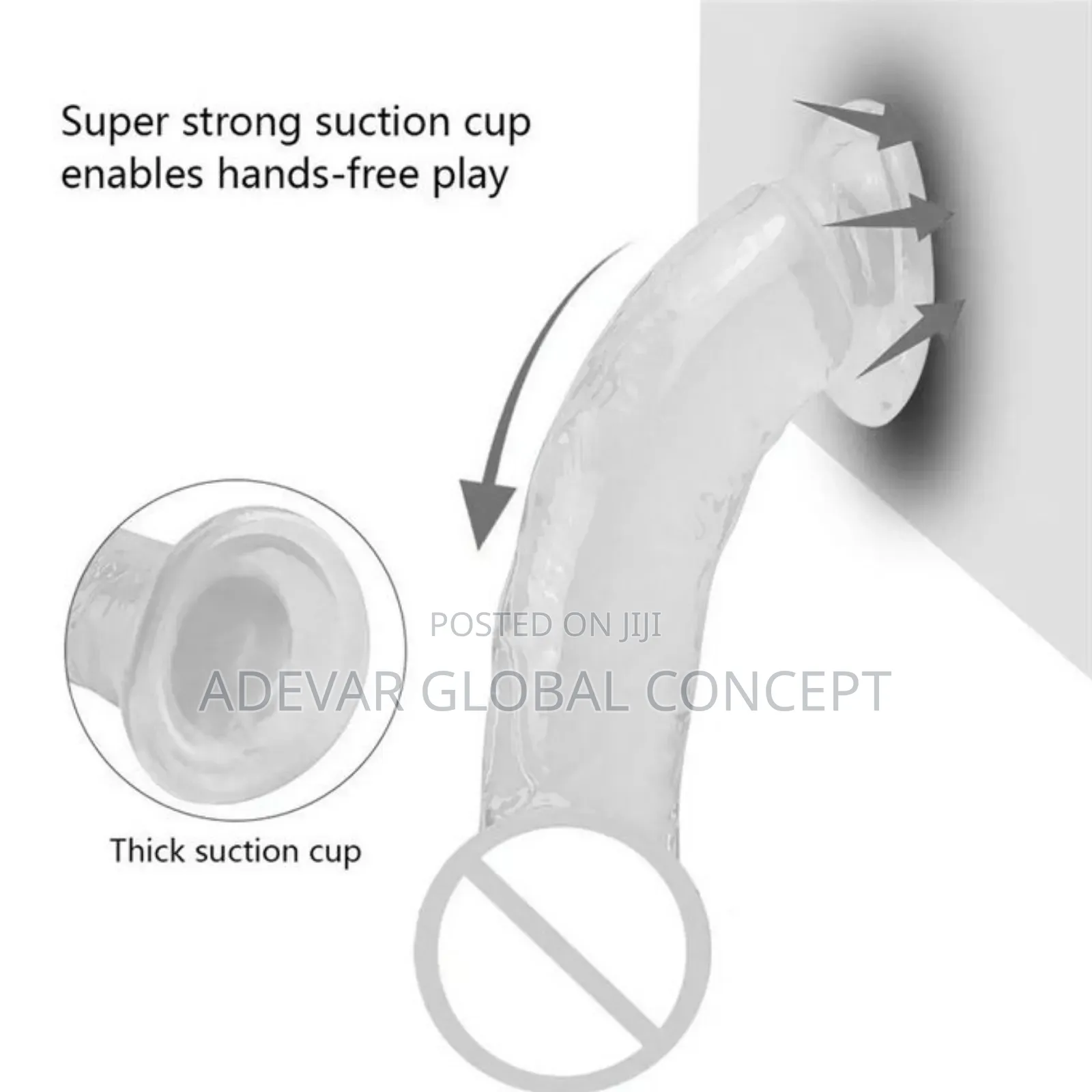 7 Inches Transparent Dildo Without Balls Women Sex Toy