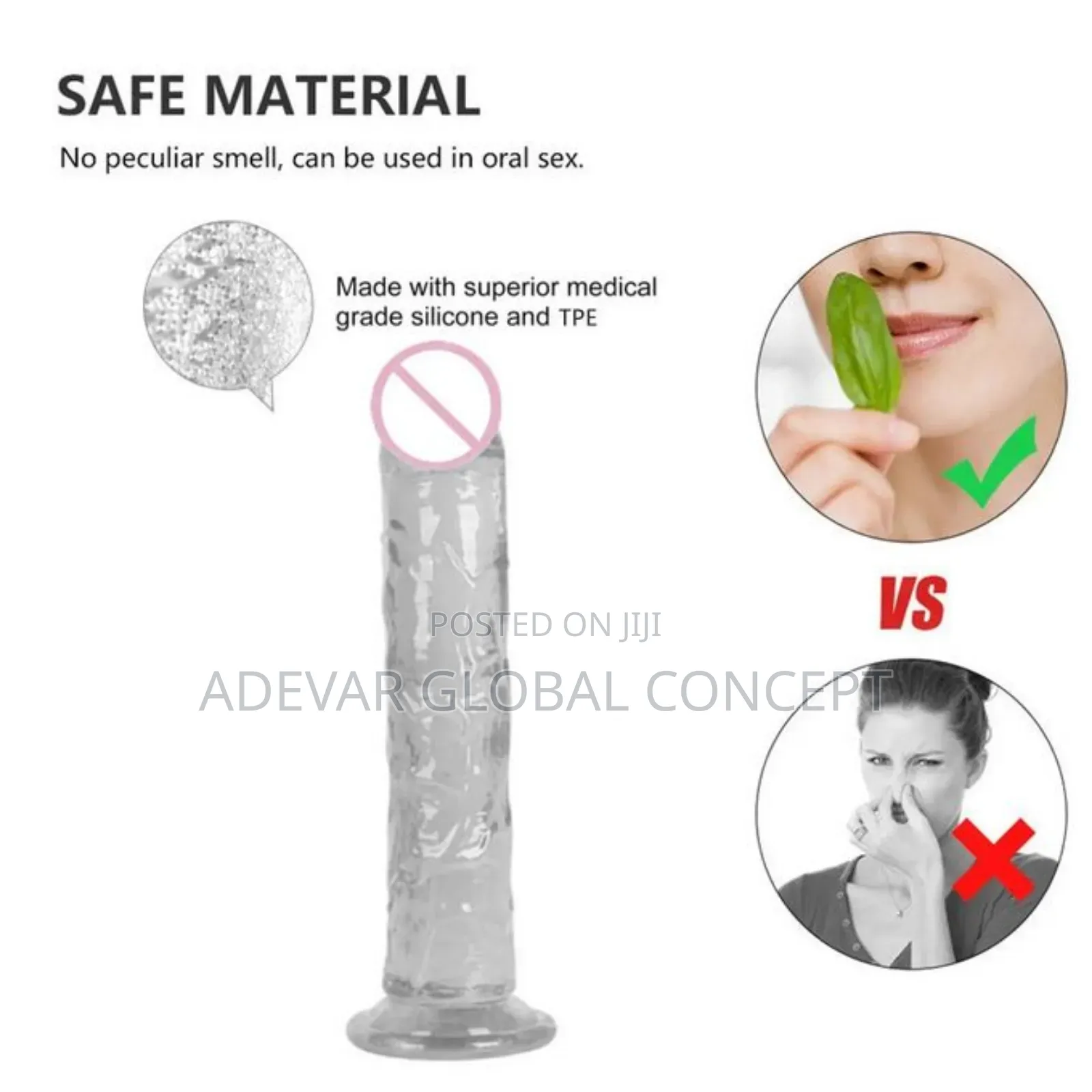 7 Inches Transparent Dildo Without Balls Women Sex Toy