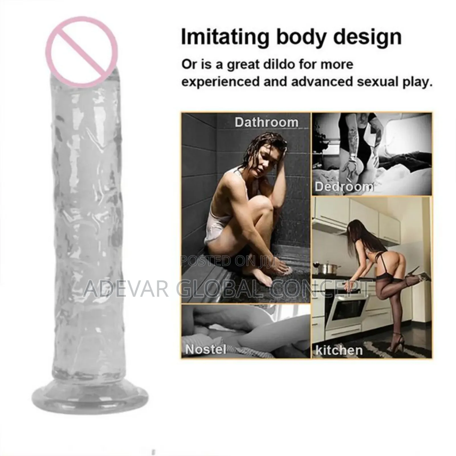 7 Inches Transparent Dildo Without Balls Women Sex Toy