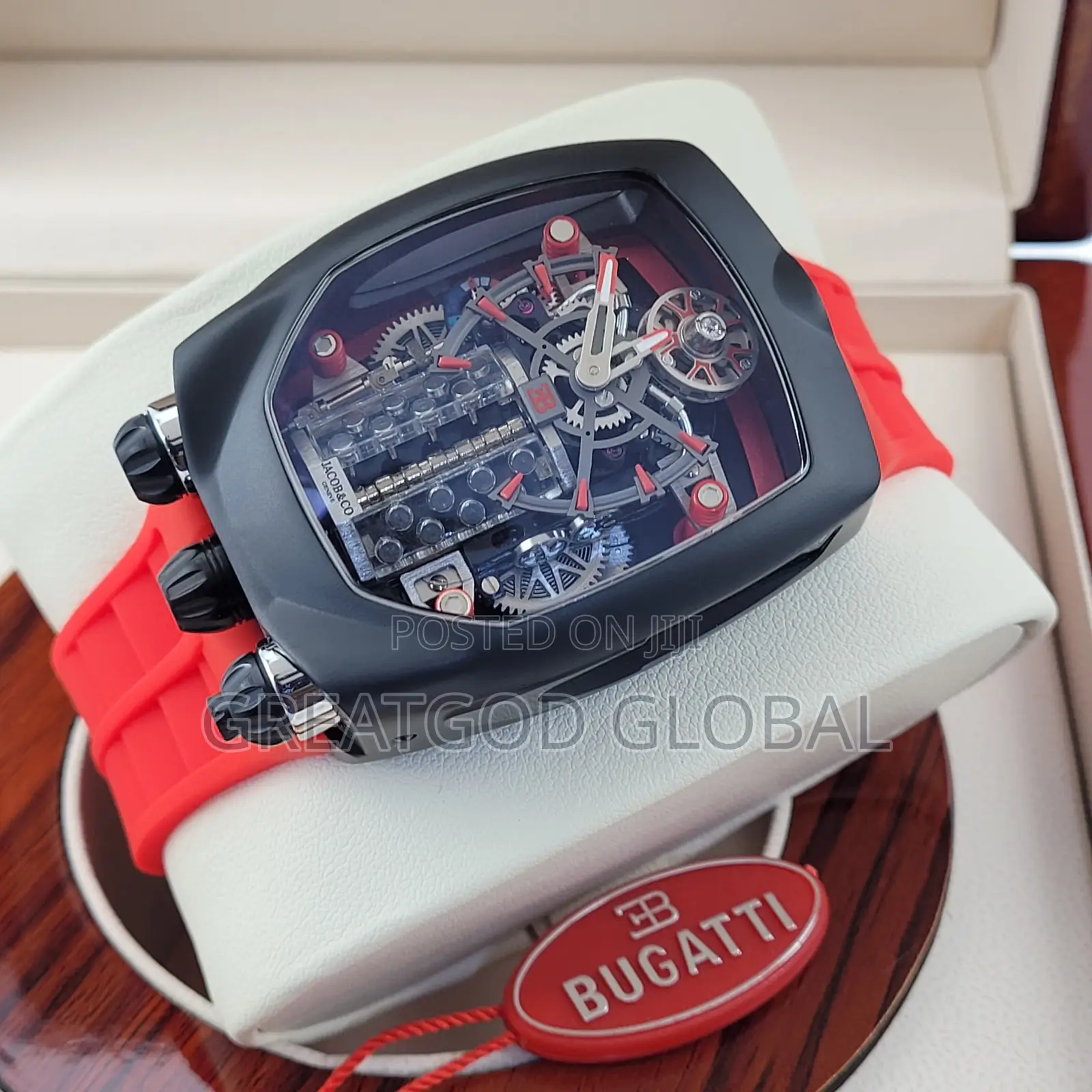 Jacob and Co Bugatti Solid Wristwatch Plain Face