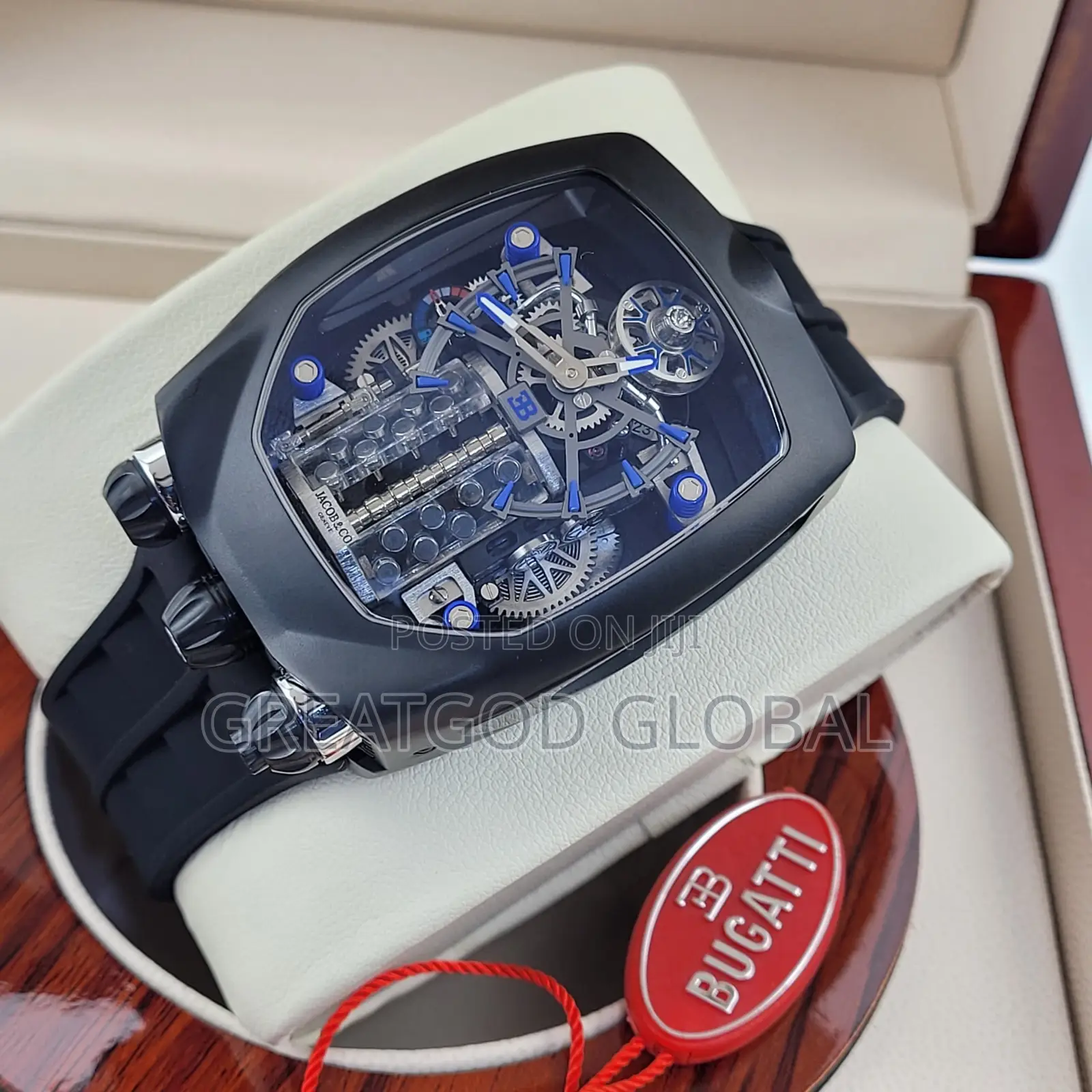 Jacob and Co Bugatti Solid Wristwatch Plain Face