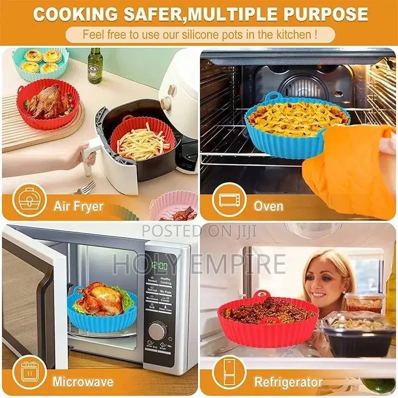 Silicone Air Fryer Baking Tray Reusable Silicone Baking Bask