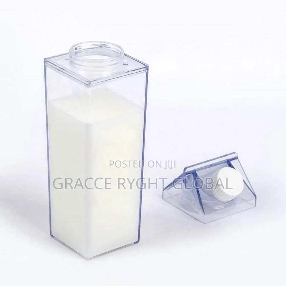 Milk Shake Transparent Water Bottle