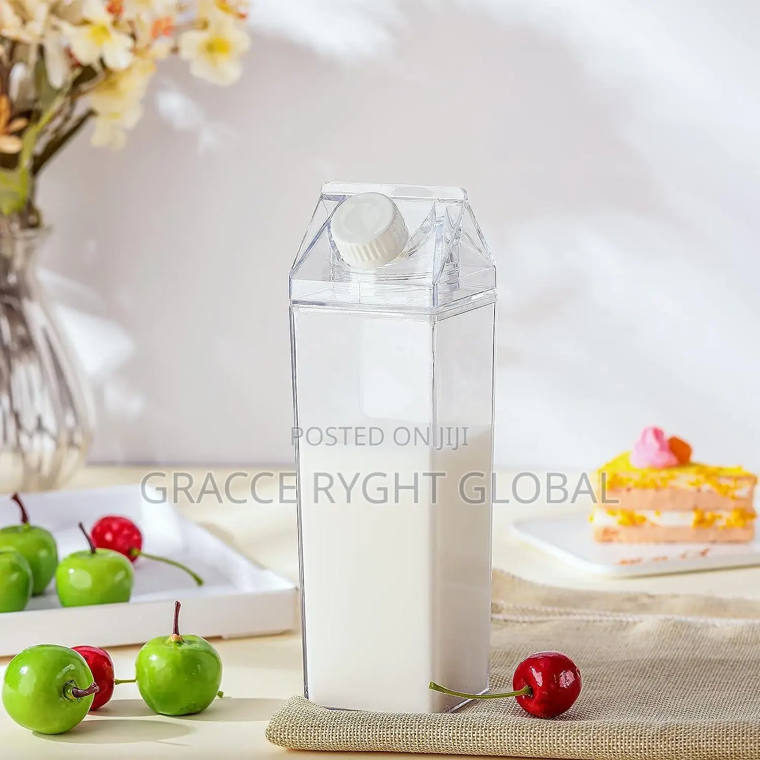 Milk Shake Transparent Water Bottle