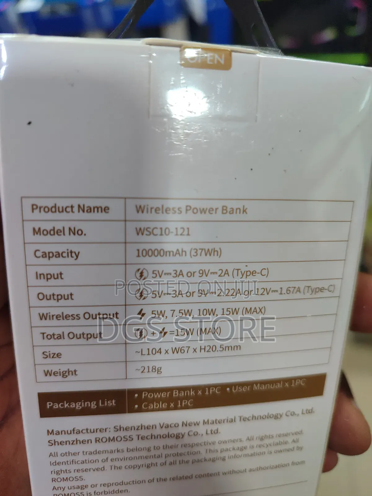 Romoss Wireless Power Bank Magnetic 10,000mah