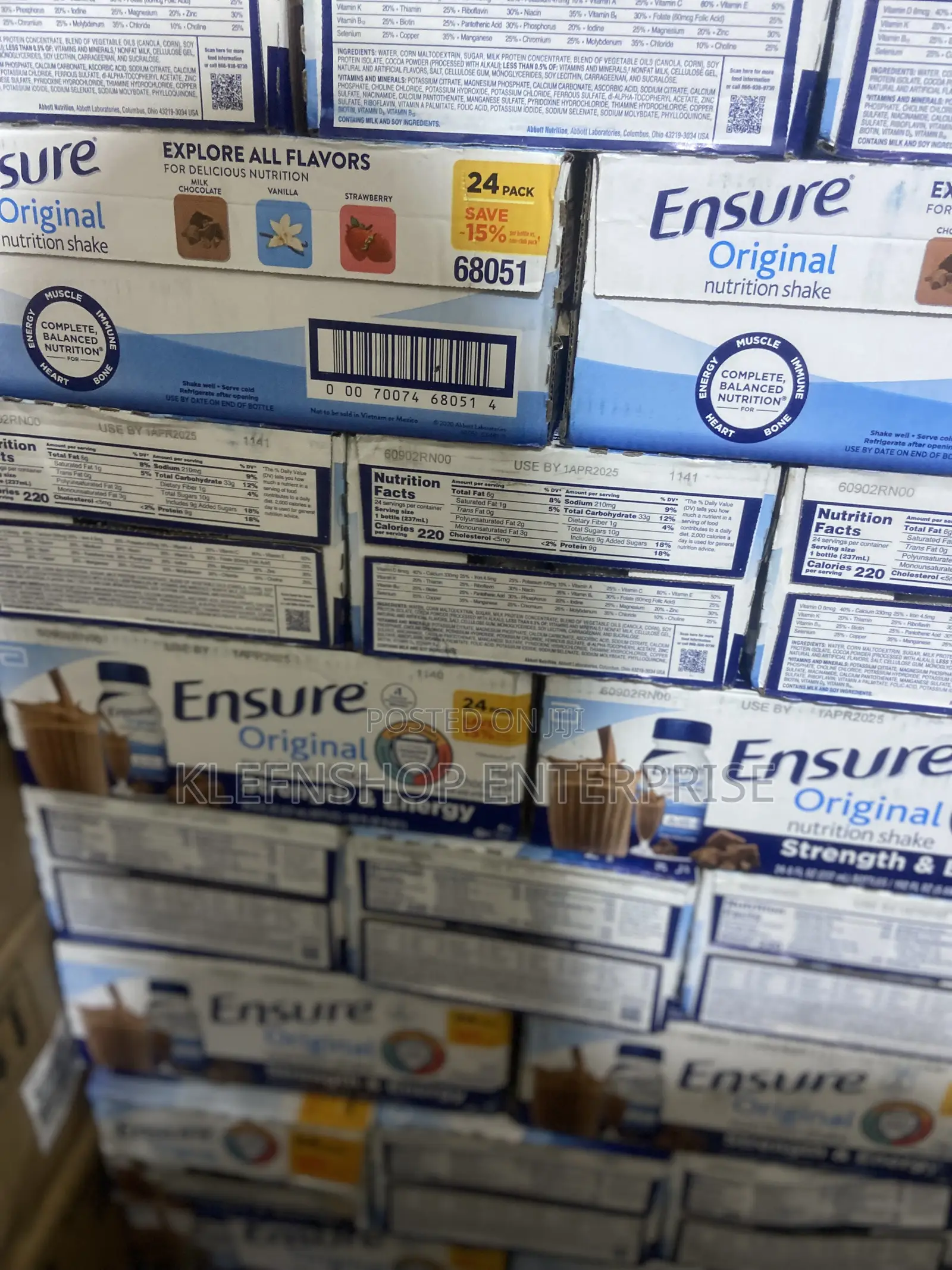 Ensure Nutritional Shake X 24 Bottles