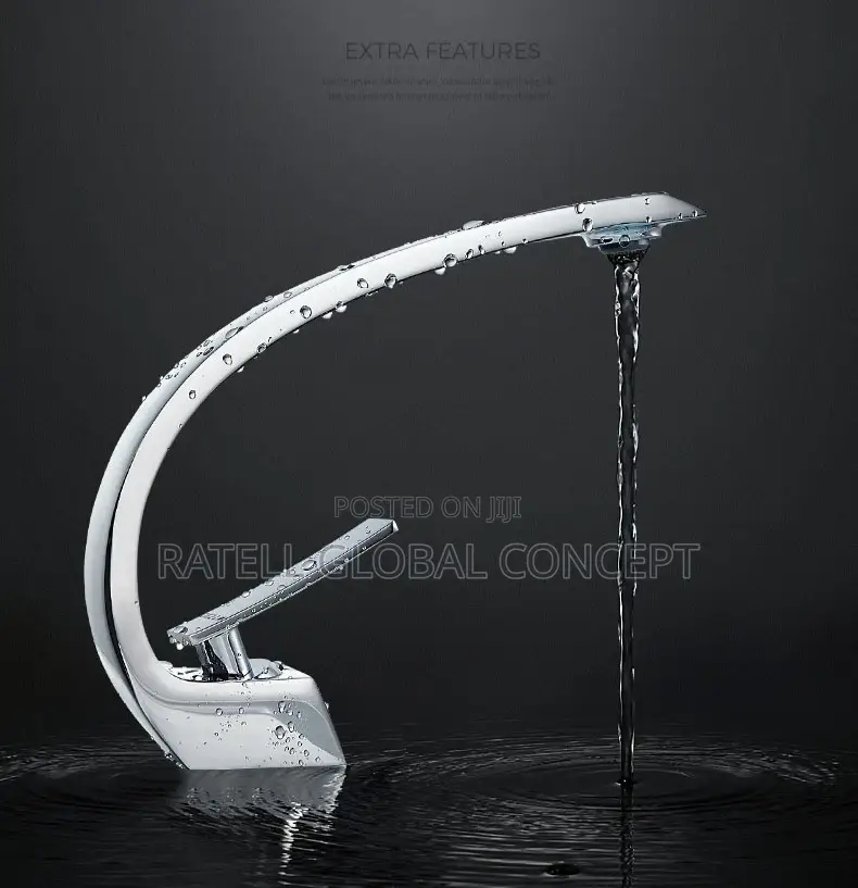 Curved Chrome Wash Basin Mixer (Basin Tap)